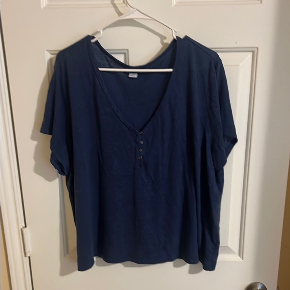 Old Navy Deep Blue Short Sleeve Tee